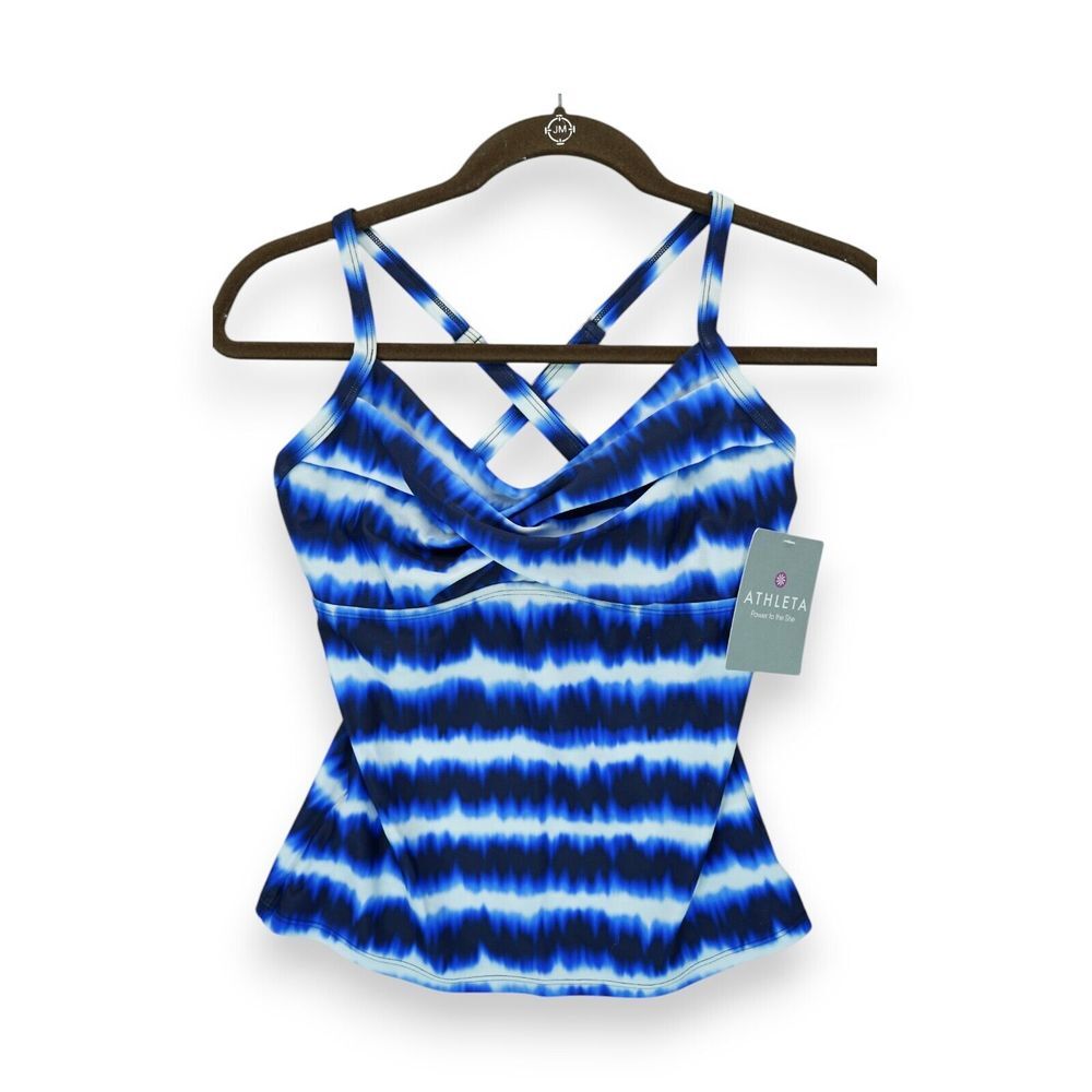 NWT Athleta Del‎ Mar Twister Tankini Swimsuit Top Size 32D / DD  #227780
